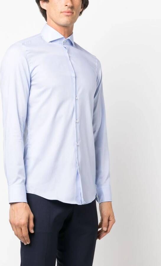 BOSS Geruit overhemd Blauw