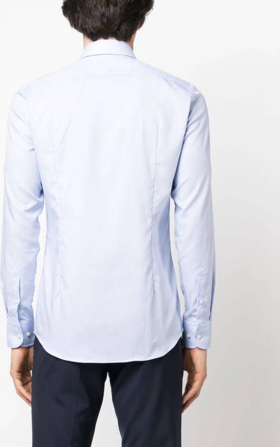 BOSS Geruit overhemd Blauw