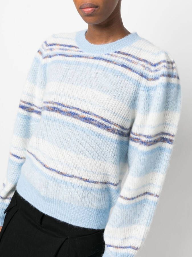 BOSS Gestreepte sweater Blauw