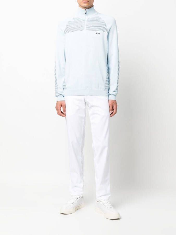 BOSS Gestreepte trui Blauw