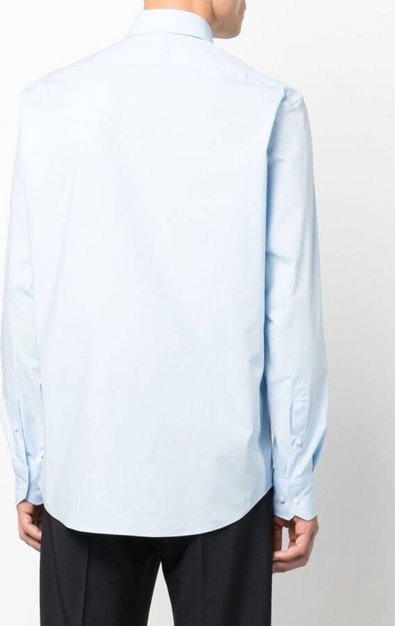 BOSS Getailleerd overhemd Blauw