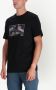 BOSS T-shirt met grafische print Zwart - Thumbnail 3