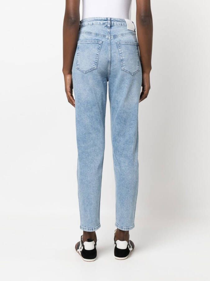 BOSS Cropped jeans Blauw