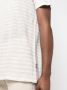 BOSS T-shirt met horizontale streep Beige - Thumbnail 5