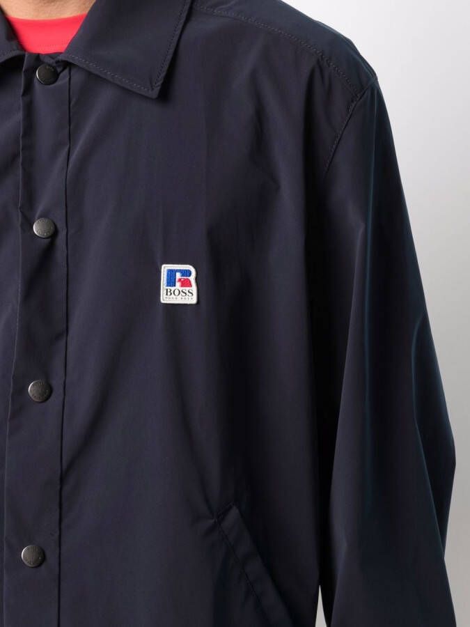 BOSS Shirtjack met logopatch Blauw