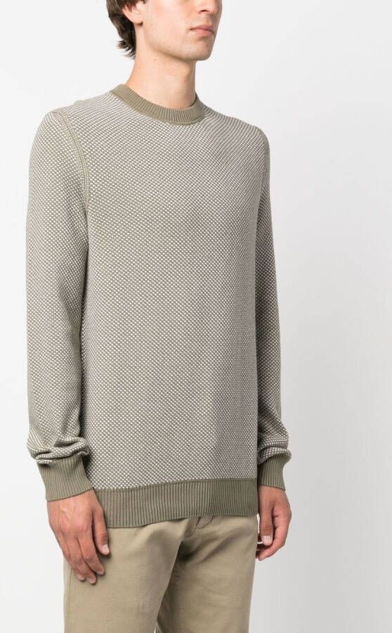 BOSS Intarsia trui Groen