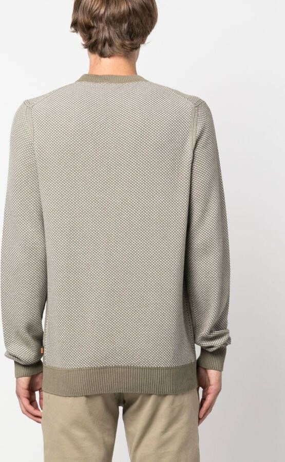 BOSS Intarsia trui Groen