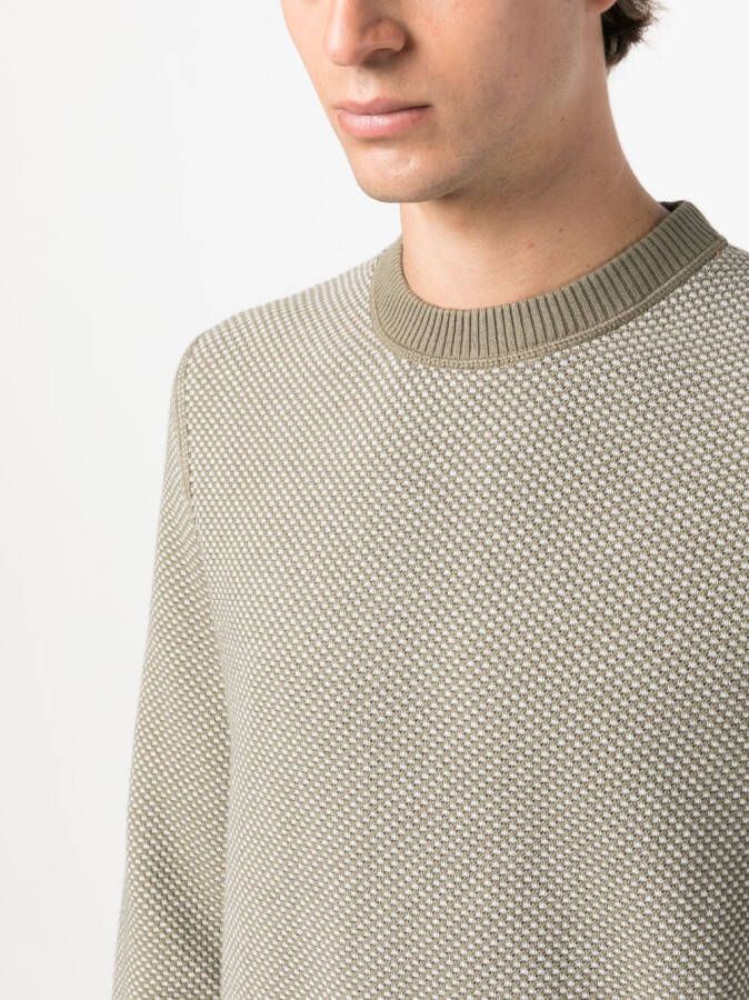 BOSS Intarsia trui Groen