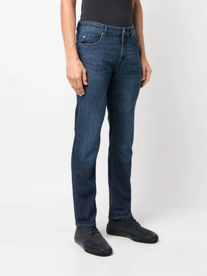 BOSS Jeans met toelopende pijpen Blauw