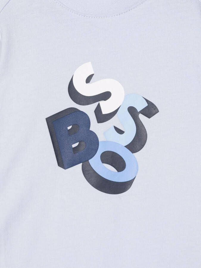 BOSS Kidswear Babypakje met logoprint Blauw