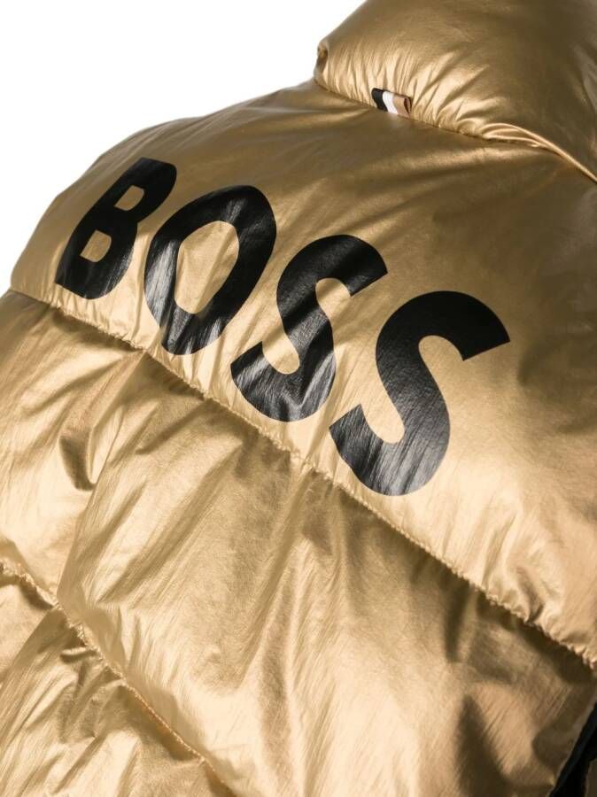 BOSS Kidswear Bodywarmer met logoprint Zwart