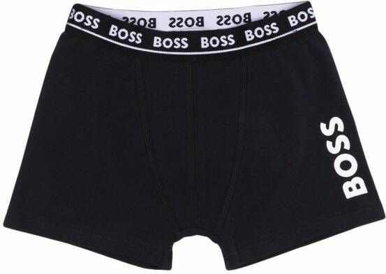 BOSS Kidswear Boxershorts met logo tailleband Wit
