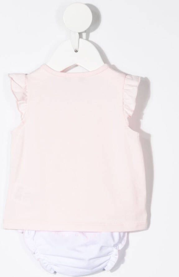 BOSS Kidswear Broek met bloemenprint Roze