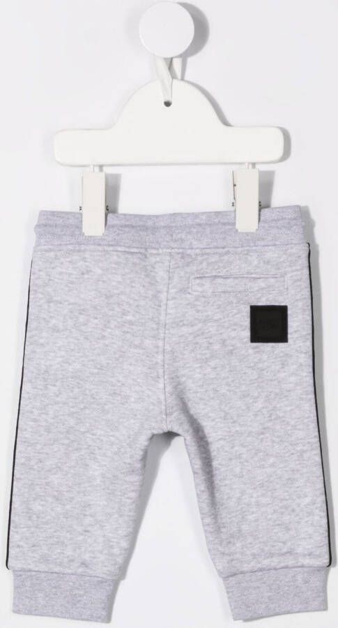 BOSS Kidswear Broek met logostreep Grijs