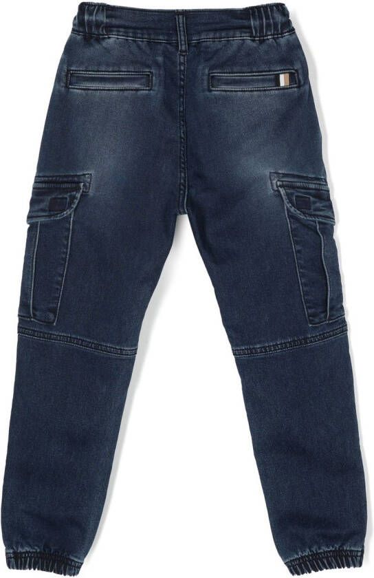 BOSS Kidswear Cargo broek Blauw