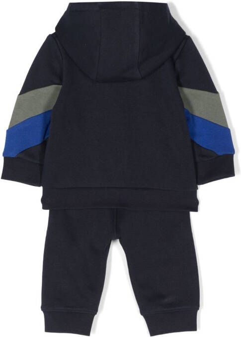 BOSS Kidswear Trainingspak met chevron streep Blauw