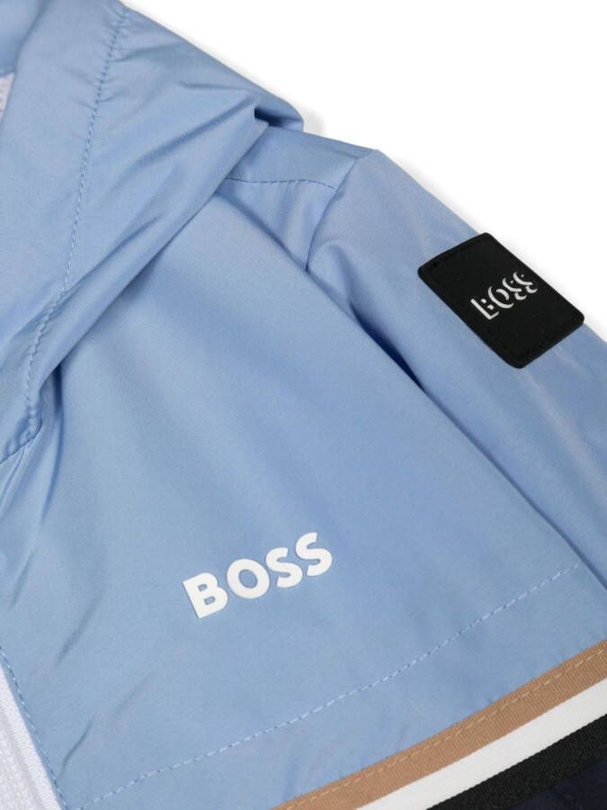 BOSS Kidswear Jack met colourblocking Blauw