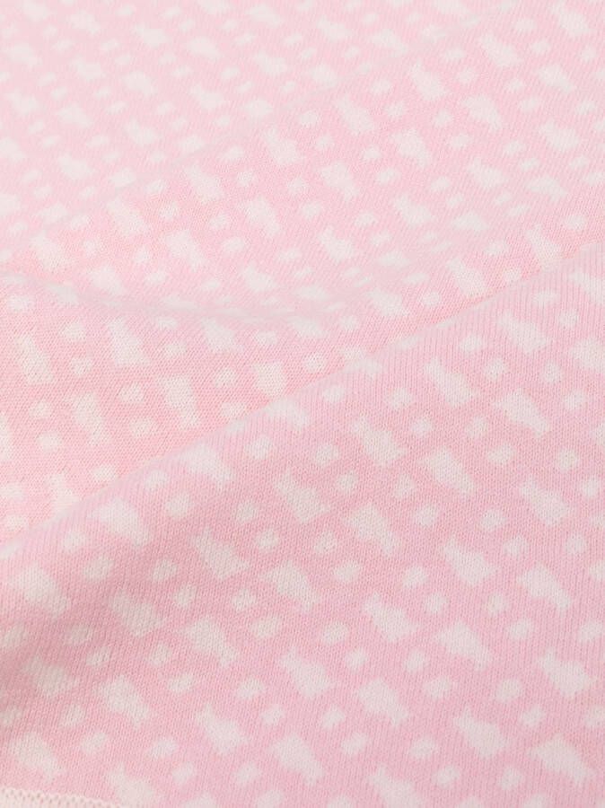 BOSS Kidswear Deken met monogram patroon Roze
