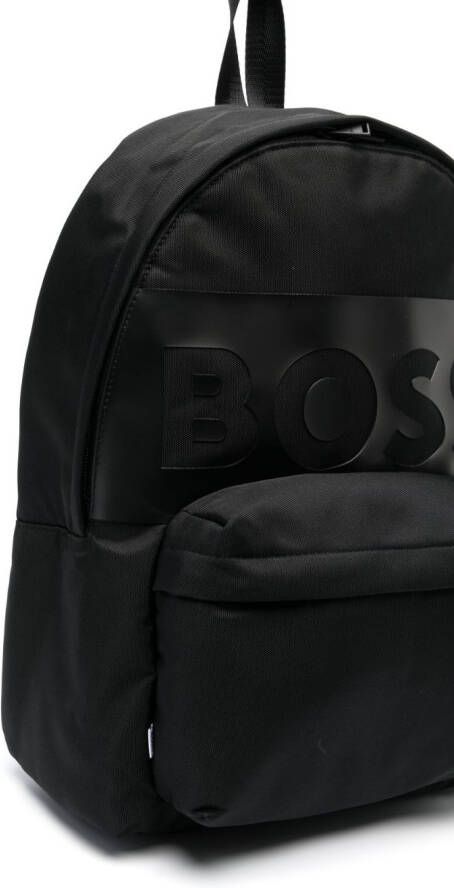 BOSS Kidswear Rugzak met logo-reliëf Zwart