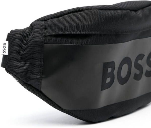 BOSS Kidswear Shopper met geborduurd logo Zwart