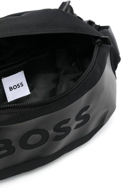 BOSS Kidswear Shopper met geborduurd logo Zwart