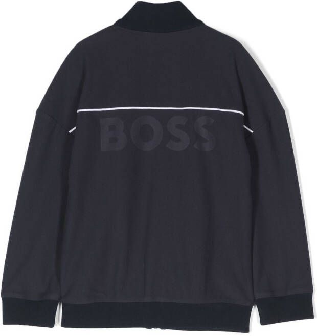BOSS Kidswear Jack met geborduurd logo Blauw