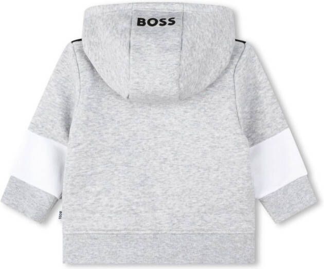 BOSS Kidswear Hoodie met logoprint Grijs