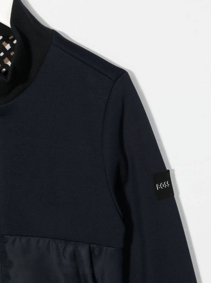 BOSS Kidswear Jack met logopatch Blauw