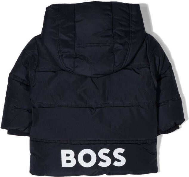 BOSS Kidswear Jack met logoprint Blauw