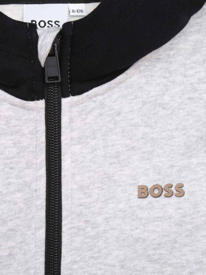 BOSS Kidswear Jack met logoprint Grijs