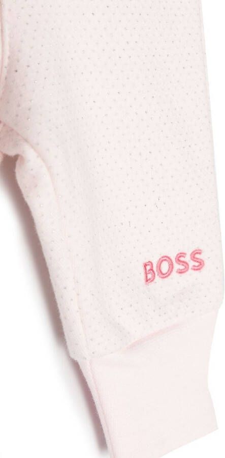 BOSS Kidswear Joggingbroek met geborduurd logo Roze