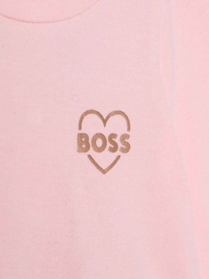 BOSS Kidswear Jurk met logoprint Roze