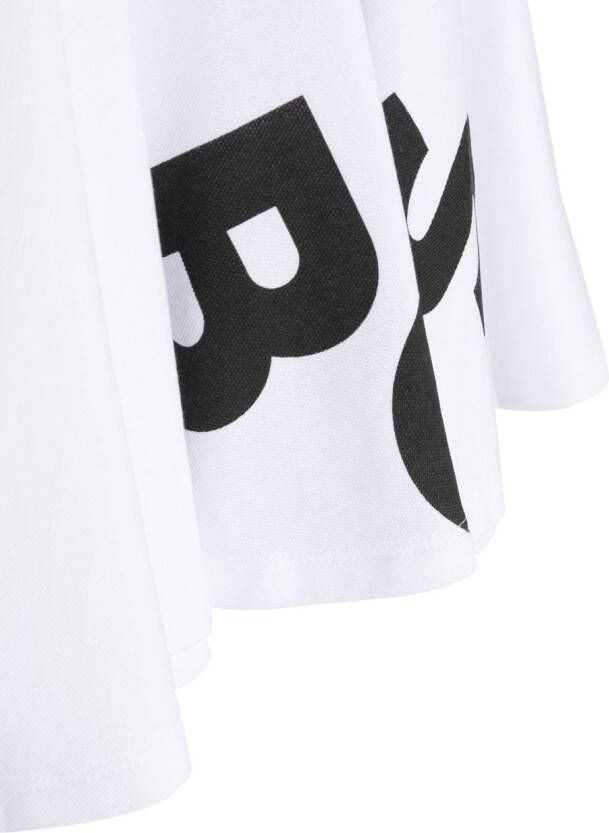 BOSS Kidswear Jurk met logoprint Wit