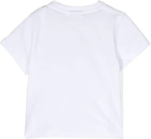 BOSS Kidswear T-shirt met logo-reliëf Wit