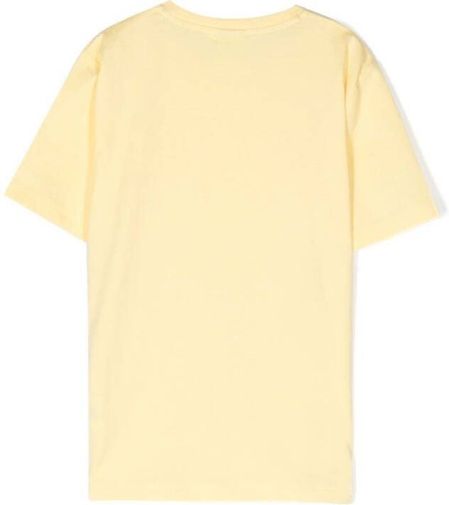 BOSS Kidswear T-shirt met logo-reliëf Geel