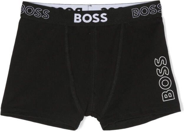 BOSS Kidswear Slip met logoprint Zwart