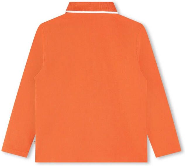 BOSS Kidswear Poloshirt met logoprint Oranje
