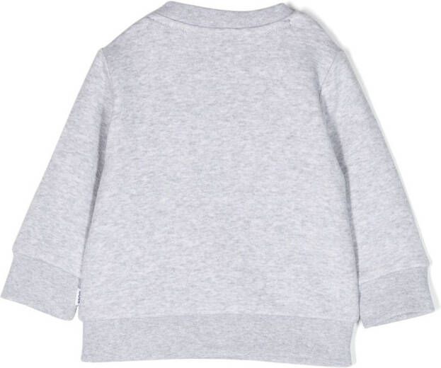 BOSS Kidswear Sweater met logoprint Grijs