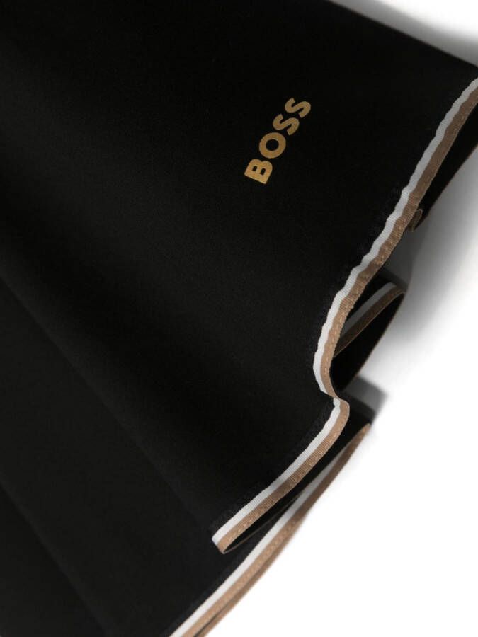 BOSS Kidswear Plooirok met logoprint Zwart