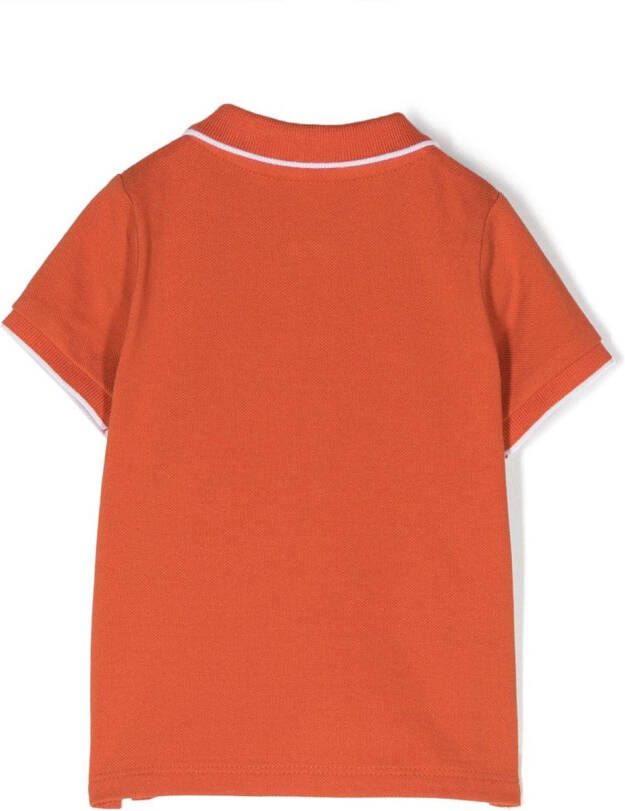 BOSS Kidswear Poloshirt met logoprint Oranje