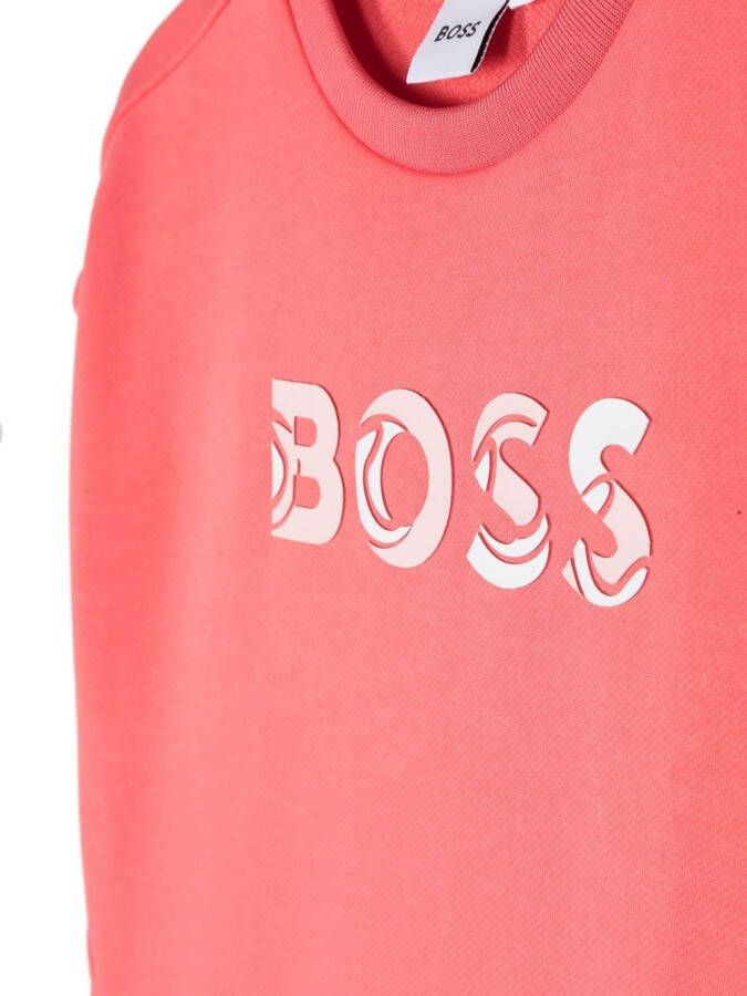 BOSS Kidswear Jurk met logoprint Roze