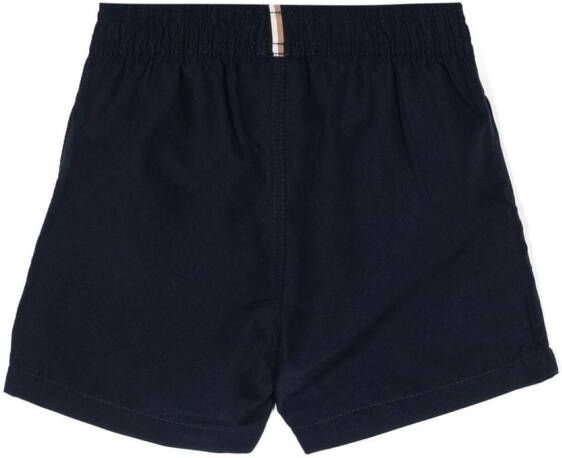 BOSS Kidswear Shorts met logoprint Blauw