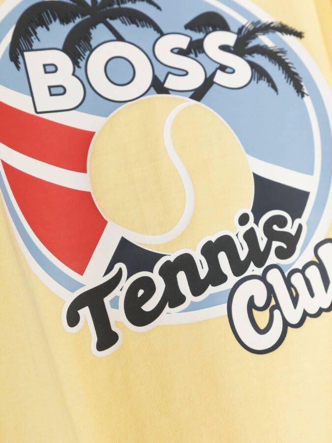 BOSS Kidswear T-shirt met logoprint Geel