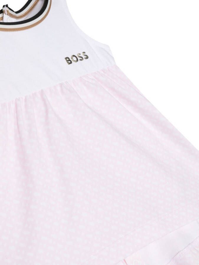 BOSS Kidswear Mouwloze jurk Roze