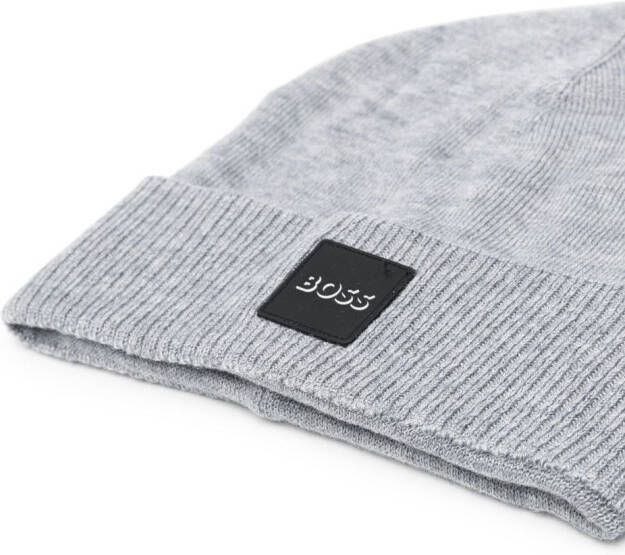 BOSS Kidswear Muts met logopatch Grijs