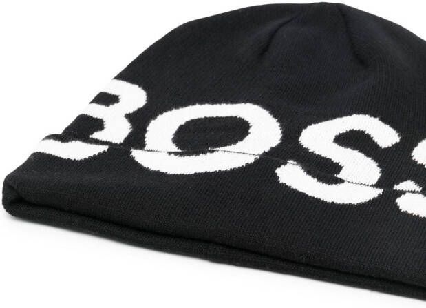 BOSS Kidswear Muts met logoprint Zwart