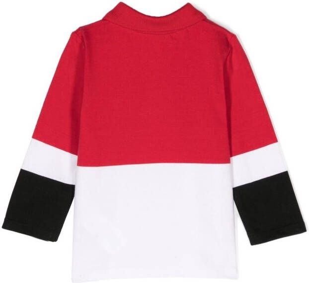 BOSS Kidswear Poloshirt met vlakken Rood