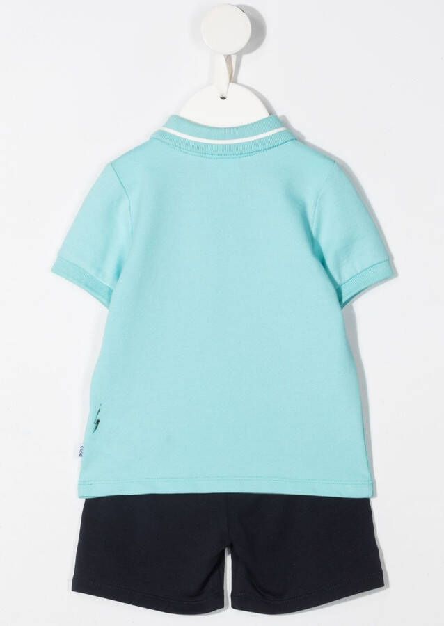 BOSS Kidswear Polo set met logo Blauw