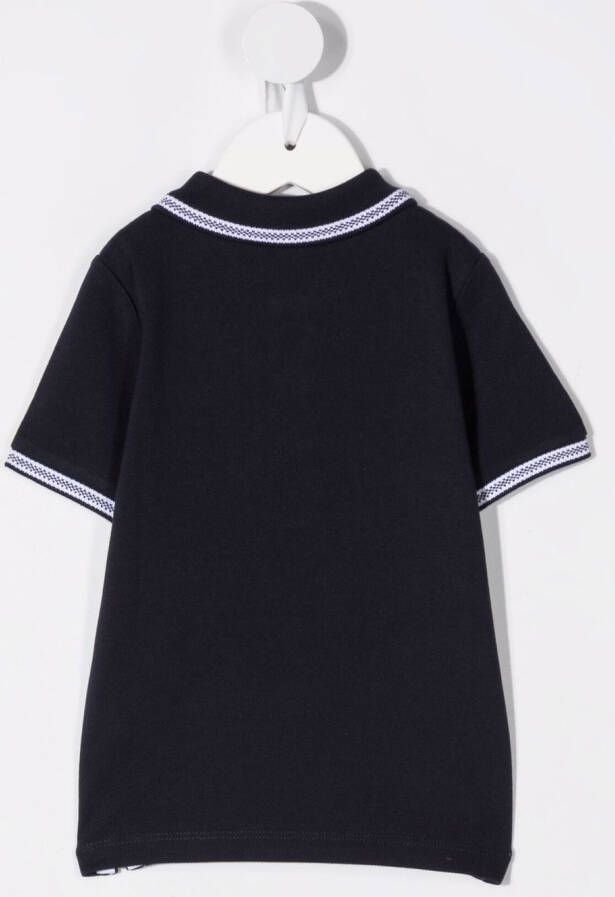 BOSS Kidswear Poloshirt met geborduurd logo Blauw