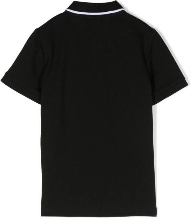 BOSS Kidswear Poloshirt met logo-reliëf Zwart